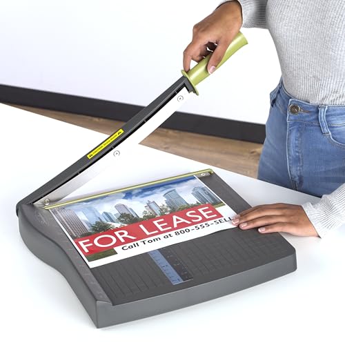 SWINGLINE PAPER CUTTER, GUILLOTINE TRIMMER, 12" CUT LENGTH 9312 - GRAY/GREEN - Brand New