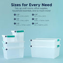 IRIS USA Storage Bins with Lids |Made in USA| 6 Qt - (4-Pack) - Clear - Brand New