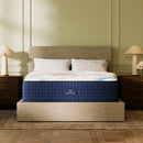 DreamCloud Premier 13" Cal King Mattress - Luxury Gel Memory Foam White/Blue - Like New