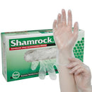 SHAMROCK VINYL MEDICAL CLEAR DISPOSABLE GLOVES 4 MIL POWDER FREE LARGE 20213 - Brand New