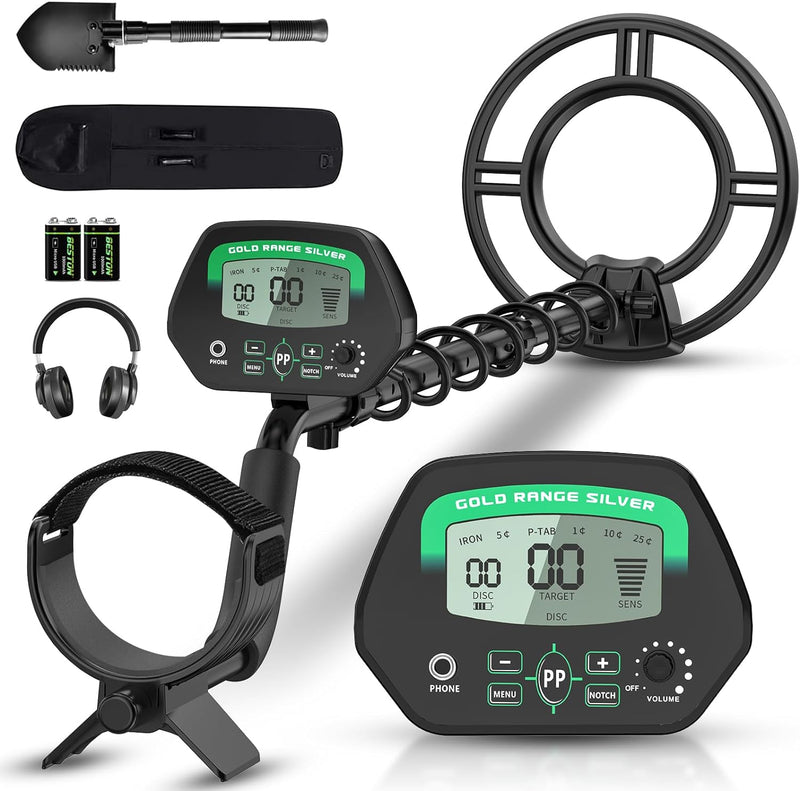 PalliPartners Professional Metal Detector with LCD Display - GREEN/BLACK - Like New