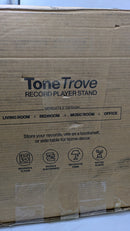 LOFT + IVY ToneTrove Mid Century Modern Record Player Stand Vinyl Storage - Teak - Brand New