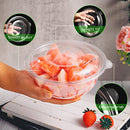 Lullaby 100 Packs 32oz Clear Plastic Salad Bowls with Lids Bulk, Disposable - Brand New