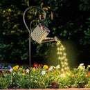 XUGENXES Watering Can with Lights, Solar Art Decor, Metal Waterproof - Bronze - Like New