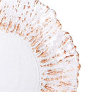 Koyal Wholesale Reef Glass Charger Plates, Set of 4 - Copper Foil Luster - Brand New