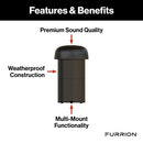 FURRION AURORA 10" VERANDA SERIES OUTDOOR MULTI-MOUNT DVC SUBWOOFER - BROWN - Like New