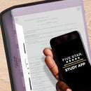 FIVE STAR EXPANDING FILE STUDY APP 7-POCKET ACCORDION ZIP 350099G-ECM - Purple - Like New