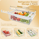 SNSLXH 2 Pack Refrigerator Drawer Organizer - Clear Like New