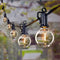 BRIGHTOWN - LED OUTDOOR STRING LIGHTS PATIO LIGHTS 100FT 104 LED BULBS - BLACK New