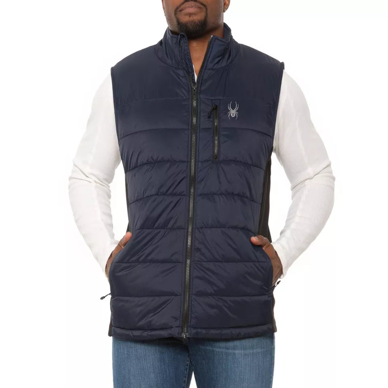 SPYDER MEN'S LEVEL UP PUFFER VEST, FRONTIER, LARGE, SPFGM253 - Like New