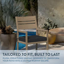 California Umbrella Outdoor Replacement Patio Chair Pad Set of 2, 18"x18"x2.5" - Like New