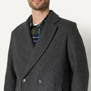 AMAZON ESSENTIALS Men Wool Blend Longline Topcoat Charcoal Heather M - Brand New