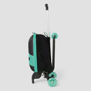 ROLL RIDER SOFTSIDE MEDIUM CHECKED SCOOTER SUITCASE - TEAL - Like New