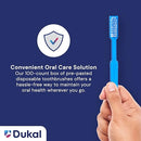 DUKAL FAST BRUSH PRE-PASTED DISPOSABLE TOOTHBRUSHES (BOX OF 100) - MULTICOLOR - Brand New