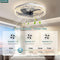AHAWILL CRYSTAL CEILING FANS WITH LIGHTS, 19.7" FLUSH MOUNT CEILING FAN - WHITE - Like New