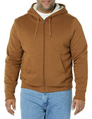 AMAZON ESSENTIALS HOODIE FOR MEN, SHERPA-LINED FLEECE SWEATSHIRT - XS - BROWN - Brand New