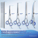 Gimars Titanium Coated Professional 6 in 1 4CR Stainless Steel Dog Grooming - Like New