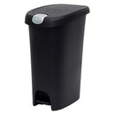 Hefty Lockable Step On Trash Can, 12 Gallon, 2/Pack HFTCOM225807545 - Black - Brand New