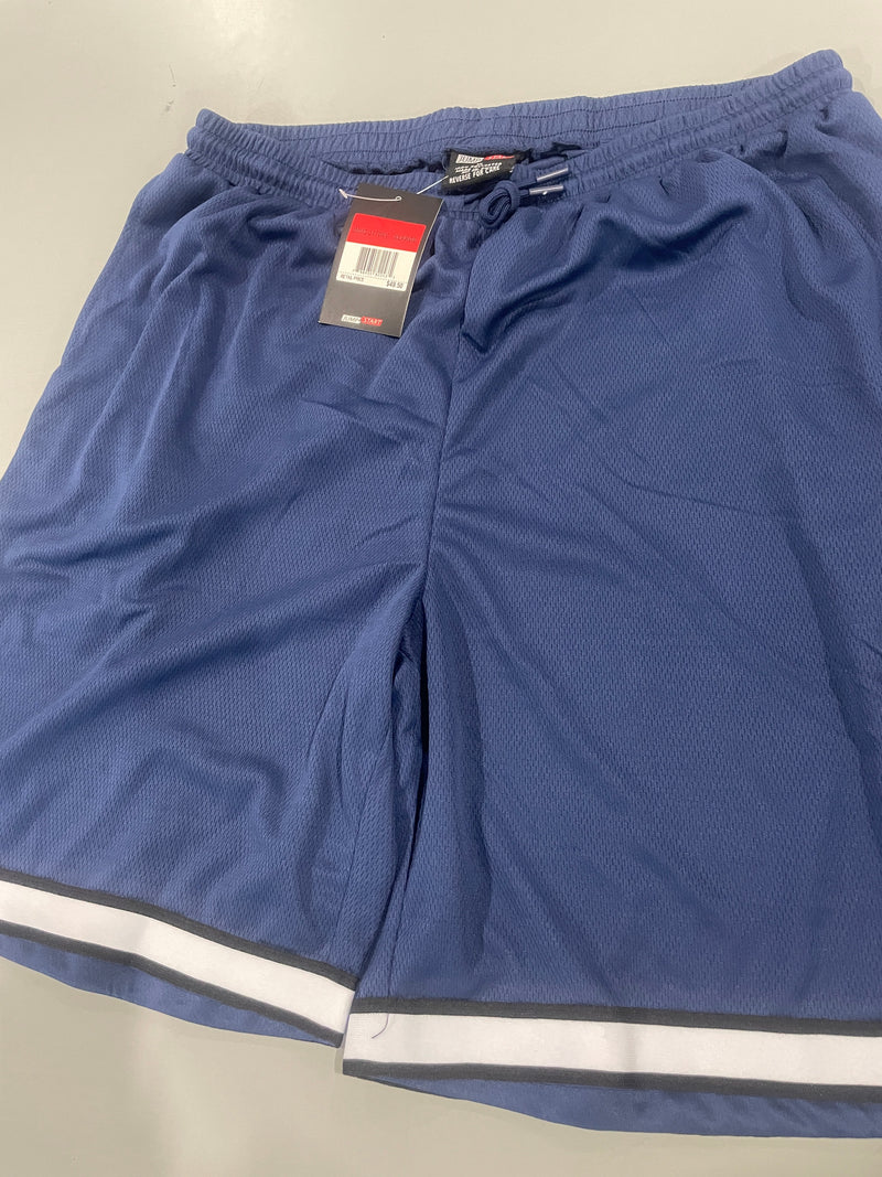 JUMP START MEN'S ACTIVE DRAWSTRING MESH BASKETBALL SHORTS,SIZE: XL - NAVY - Brand New