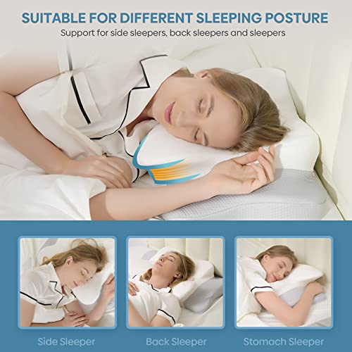 Cervical Pillow for Neck & Shoulder Pain Relief Sleeping Ergonomic Contour - Like New
