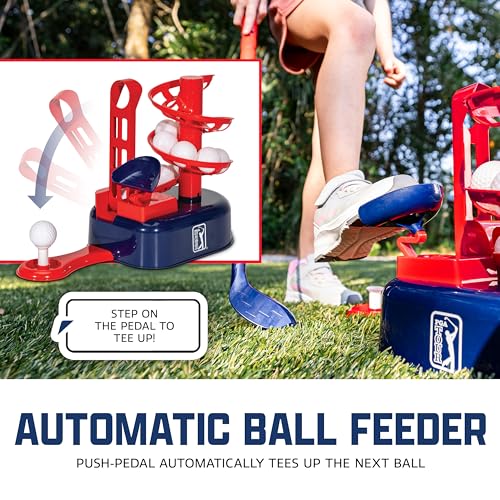 Franklin Sports PGA Tour Kids Golf Tee Trainer Toy Plastic Youth Golf Set - Like New