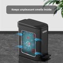 KSSKSS SMALL BATHROOM TRASH CAN WITH SOFT CLOSE LID STAINLESS STEEL (MATT BLACK) - Like New