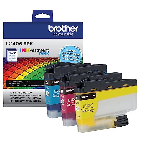 Brother LC4063PK 3 Pack Standard Yield Cyan, Magenta and Yellow Ink-Cartridges - Brand New
