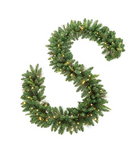 LIFEFAIR 9 FT by 12 Inch 50 Warm Lights Christmas Garland LF-57HC-SD-CG-005 - Like New