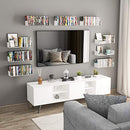 Wallniture Bali White Floating Shelves for Wall CD DVD Storage Metal Bookshelf - Brand New