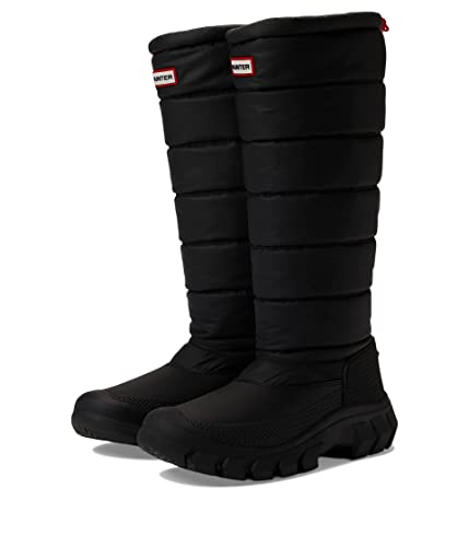 WFT2108WWU HUNTER WOMEN'S INTREPID TALL RAIN BOOT BLACK SIZE 9 - Like New