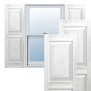 Builders Edge 12" x 39" Raised Panel Vinyl Shutters Pair