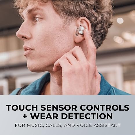 Technics HiFi Wireless Bluetooth Earbuds Noise Cancelling EAH-AZ60M2-S - Silver - Like New