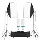 Andoer Softbox Lighting Kit,2 Pcs 20X28 Inch Softboxes,2Pcs 6.6 ft Light Stands - Brand New
