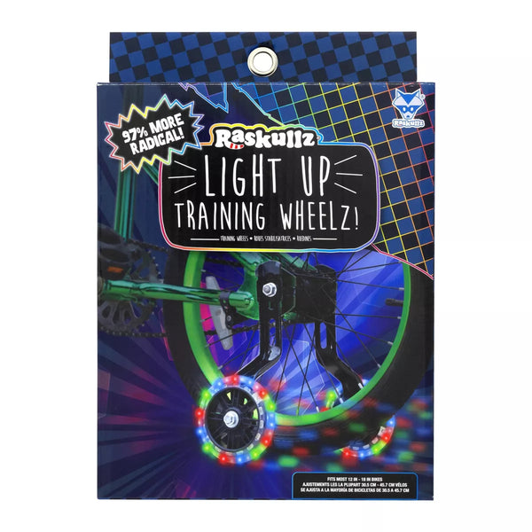 RASKULLZ BALANCE BUDDY LIGHT UP LED BIKE TRAINING WHEELS - Like New