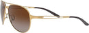 OAKLEY Women's Oo4054 Caveat Aviator Sunglasses Dark Brown LENSES/Polished Gold - Like New