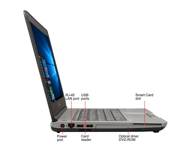 HP ProBook 640 G1 14" 1600x900 i5-4210M 8GB 128GB SSD - DARK GRAY - Like New