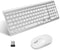 LeadsaiL Wireless Keyboard and Mouse Combo, USB Compact and Silent KF29 - Silver Like New