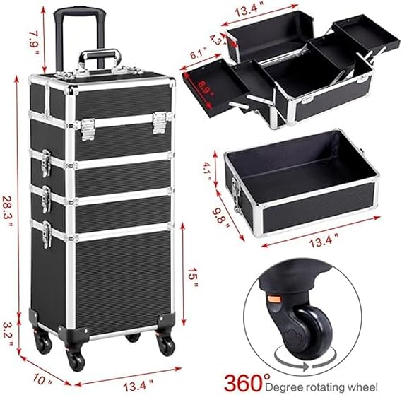 KUSPORT WOMEN'S CENTRAL HARDSIDE EXPANDABLE LUGGAGE WITH SPINNER WHEELS - BLACK - Like New