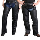 Hot Leathers CHM1001 Black Fully Lined Unisex Premium Leather Motorcycle Biker - Brand New