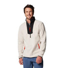 COLUMBIA MEN'S SEQUOIA GROVE HALF ZIP FLEECE DARK STONE/BLACK/SPICY PULLS - S - Brand New
