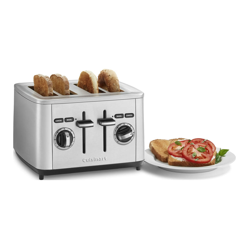 CUISINART STAINLESS STEEL 4-SLICE TOASTER - SILVER - Like New