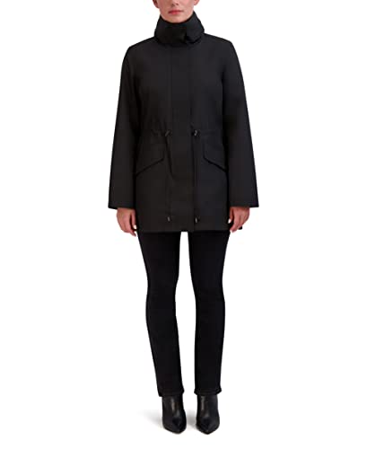 353SP672 COLE HAAN WOMEN'S ADJUSTABLE UNLINED PACKABLE COAT BLACK SIZE M - Brand New