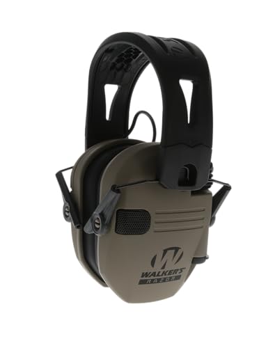 Walker's TACTI-Grip Series Razor Electronic Muffs Flat Dark Earth - FDE - Like New