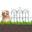 Gtongoko 5 Panels Decorative Garden Fence 18" x 7.5 ft B091SX1YTJ - BLACK - Brand New