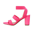 DREAM PAIRS WOMEN'S HIGH HEEL PUMP SANDALS SIZE WOMEN 9 NEON PINK - Like New