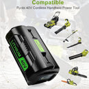 JOROMOV ANTROBUT 6.5AH 40 VOLT FOR RYOBI BATTERY 40V OP4060 - BLK/GRN - Like New
