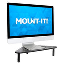 MOUNT-IT CORNER MONITOR STAND ADJUSTABLE HEIGHT DESK SHELF TRIANGLE - BLACK - Like New