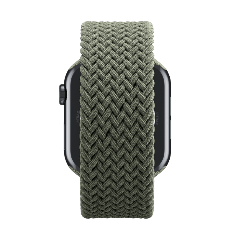 APPLE WATCH 44MM BRAIDED SOLO LOOP - SIZE 8 - IVERNESS GREEN - Like New