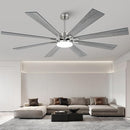 VACZON 72" Ceiling Fans Remote Lights Dimmable Reversible DC Motor - Nickel Wood - Like New