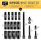 BOEN 19-Piece 1/2" Drive Deep SAE Socket Set 3/8"-1-1/4", Cr-V Steel - Black - Like New